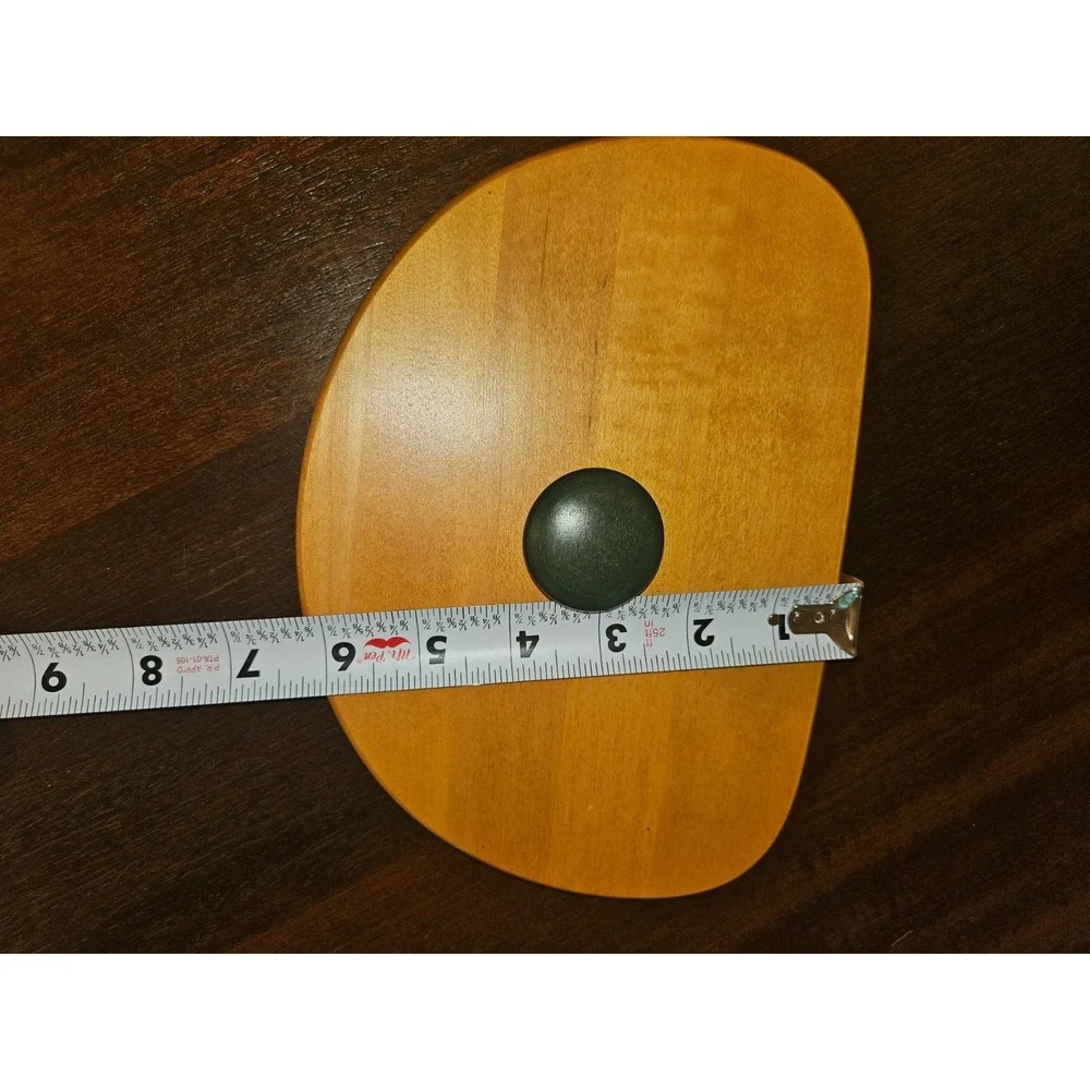 Longaberger Glad Tidings Holiday Christmas Wooden Basket Lid Green Knob